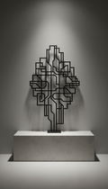 Matte Black Metal Wall Art