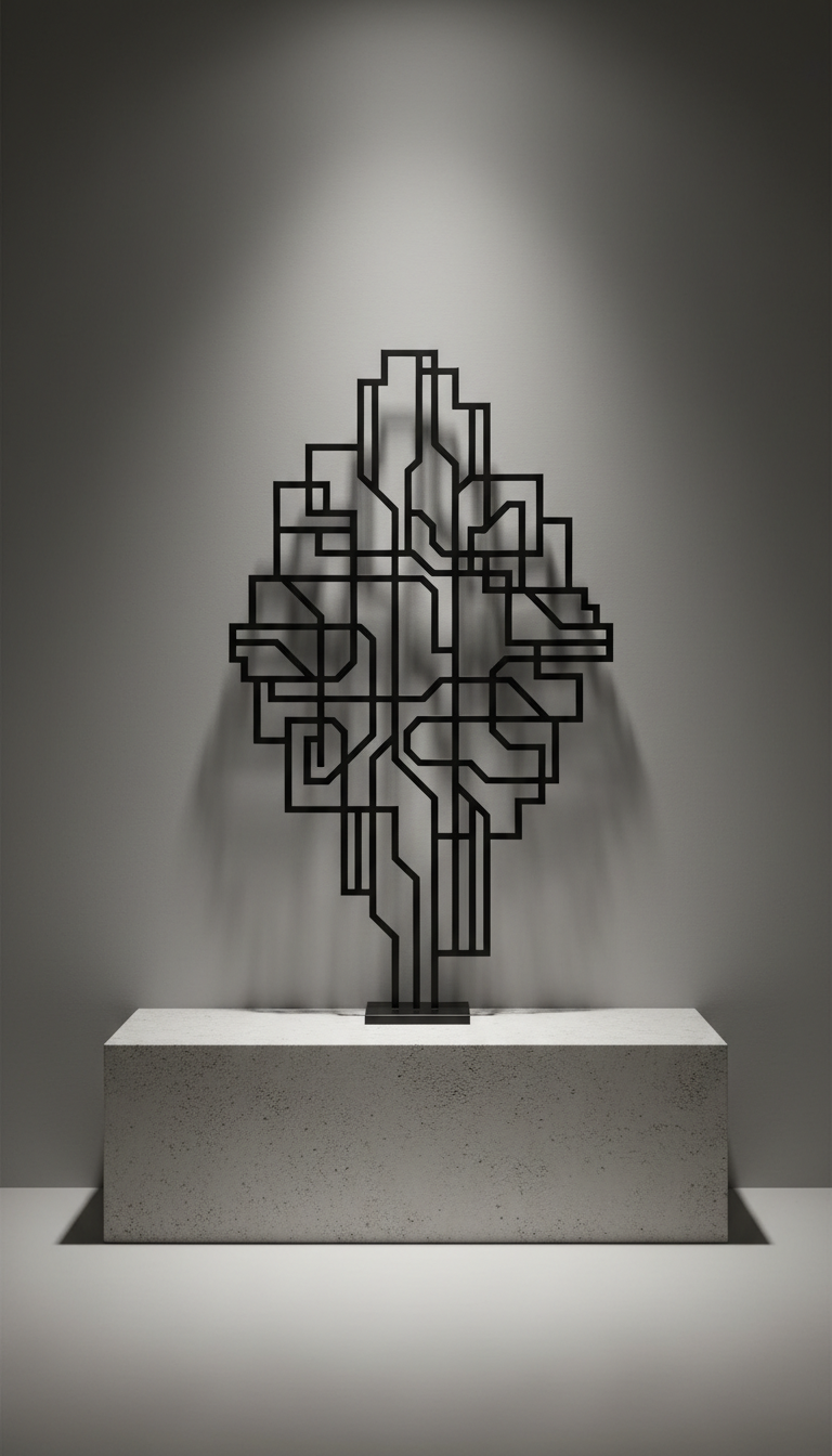 Matte Black Metal Wall Art