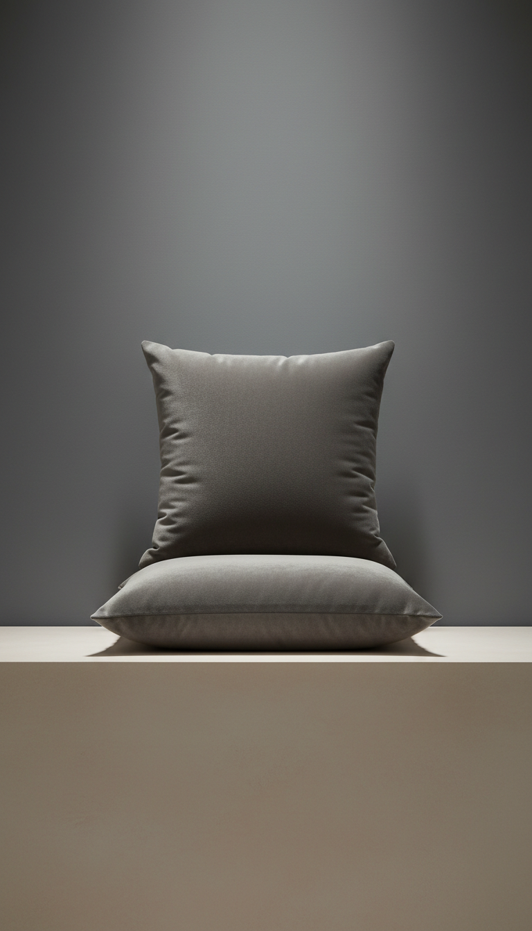 Shadow Grey Velvet Cushion